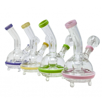 6" Slyme Accent Showerhead Perc UFO Water Pipe - [ZD249]